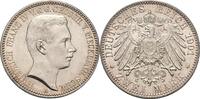 Mecklenburg-Schwerin 2 Mark 1901 A Friedrich Franz IV. (1897-1918) Min. Kr., AU