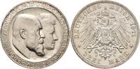 Württemberg Wilhelm II. 1891-1918 3 Mark 1911 F Min. Kr., vz-St
