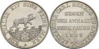 Anhalt-Bernburg Ausbeutetaler 1852 Alexander Carl VF-EF
