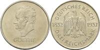 Weimarer Republik 3 Reichsmark 1932 E Goethe Rf., Kr., VF