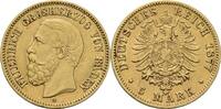 Baden 5 Mark 1877 G Friedrich I. 1856-1907 aEF
