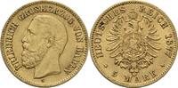 Baden 5 Mark 1877 G Friedrich I. 1856-1907 VF+