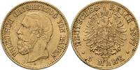 Baden 5 Mark 1877 G Friedrich I. 1856-1907 VF+