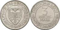 Weimarer Republik 3 Reichsmark 1926 A 700 Jahre Reichsfreiheit Lübeck Ger. Rf. u. Kr., EF