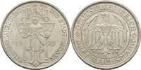 Weimarer Republik 3 Reichsmark 1929 E 1000 Jahre Burg und Stadt Meißen Ger. Rf. u. Kr., EF