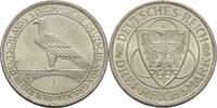 Weimarer Republik 3 Reichsmark 1930 A Zur Rheinlandräumung Ger. Rf. u. Kr., EF