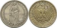 Weimarer Republik 3 Reichsmark 1928 A 900 Jahre Naumburg an der Saale Rf., Kr., verschmutzt, fleckig, VF-EF