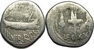 Roman Republic Denier Marc-Antoine, denier LEG XX, Grèce, Patras -