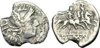 Roman Republic Sesterce République Romaine, anonymes, rare sesterce d'argent. -