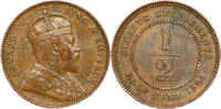Weltm&uuml;nzen 1/2 cent Malaisie Edouard VII  Straits Settlements 1908 TTB+ ... 39,99 EUR  Excl. 9,99 EUR Verzending