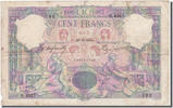 France 100 Francs Banknote, 100 F 1888-1909 ''Bleu et Rose'' -