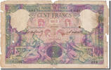 France 100 Francs Banknote, 100 F 1888-1909 ''Bleu et Rose'' -