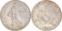 France 2 Francs Coin, Semeuse, Paris, Silver, KM:845.1 -