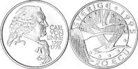 Sweden 20 ECU Coin, Carl Von Linne, Silver -
