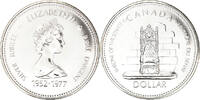 Canada Dollar Coin, Elizabeth II, Silver Jubilee, Ottawa, Prooflike -