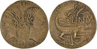 Dupondius Coin, Augustus & Agrippa, Nemausus, Nîmes -