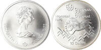 Canada 10 Dollars Coin, Elizabeth II, 1976 Olympics - Hurdles, Royal -