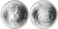 Canada 10 Dollars Coin, Elizabeth II, 1976 Olympics - Shot Put, Royal -