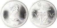 Canada 10 Dollars Coin, Elizabeth II, 1976 Olympics - Football, Royal -