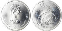 Canada 10 Dollars Coin, Elizabeth II, 1976 Olympics - Shot Put, Royal -