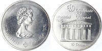 Canada 10 Dollars Coin, Elizabeth II, 1976 Olympics - Panthéon, Royal -