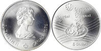 Canada 5 Dollars Coin, Elizabeth II, 1976 Olympics - Olympic Flame -