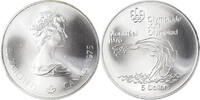 Canada 5 Dollars Coin, Elizabeth II, 1976 Olympics - Platform Diver -