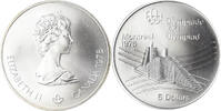 Canada 5 Dollars Coin, Elizabeth II, 1976 Olympics - Olympic village -