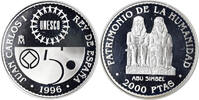 Spain 2000 Pesetas Coin, Juan Carlos I, Abu Simbel, Madrid, Proof -