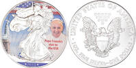United States Dollar Coin, Silver Eagle, Philadelphia, Colourized -