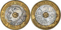 France 20 Francs Coin, Pierre de Coubertin, Tri-Metallic -