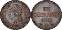 France Centime Coin, Dupré, Paris, Bronze, KM:754 -