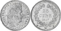 France 25 Centimes Coin, Louis-Philippe, Paris, Silver -