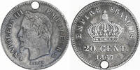 France 20 Centimes Coin, Silver, Gadoury:309 -