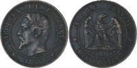 France 10 Centimes Coin, Napoleon III, Napoléon III, Paris -