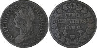 France 5 Centimes Coin, Dupré, Lille, Bronze -
