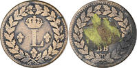 France Decime Coin, Louis XVIII, Strasbourg, Bronze, KM:701 -