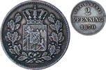 German States 2 Pfennig Coin, BAVARIA, Ludwig II, Copper -