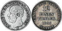 German States 1/12 Thaler, 3 Mariengroschen Coin, HANNOVER, Georg V -