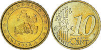 Monaco 10 Euro Cent Rainier III, Paris, Brass, KM:170 -