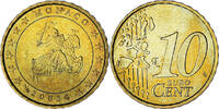 Monaco 10 Euro Cent Rainier III, Paris, Brass, KM:170 -