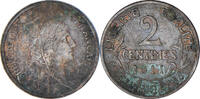France 2 Centimes Coin, Dupuis, Paris, Bronze, KM:841 -