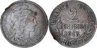 France 2 Centimes Coin, Dupuis, Paris, Bronze, KM:841 -
