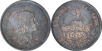France 2 Centimes Coin, Dupuis, Paris, Bronze, KM:841 -