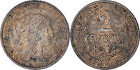 France 2 Centimes Coin, Dupuis, Paris, Bronze, KM:841 -