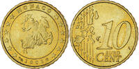 Monaco 10 Euro Cent Rainier III, Paris, Brass, KM:170 -