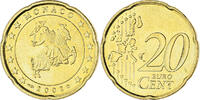 Monaco 20 Euro Cent Rainier III, Paris, Brass, KM:171 -
