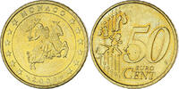 Monaco 50 Euro Cent Rainier III, Paris, Brass, KM:172 -