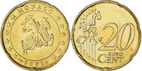 Monaco 20 Euro Cent Rainier III, Paris, Brass, KM:171 -