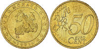 Monaco 50 Euro Cent Rainier III, Paris, Brass, KM:172 -